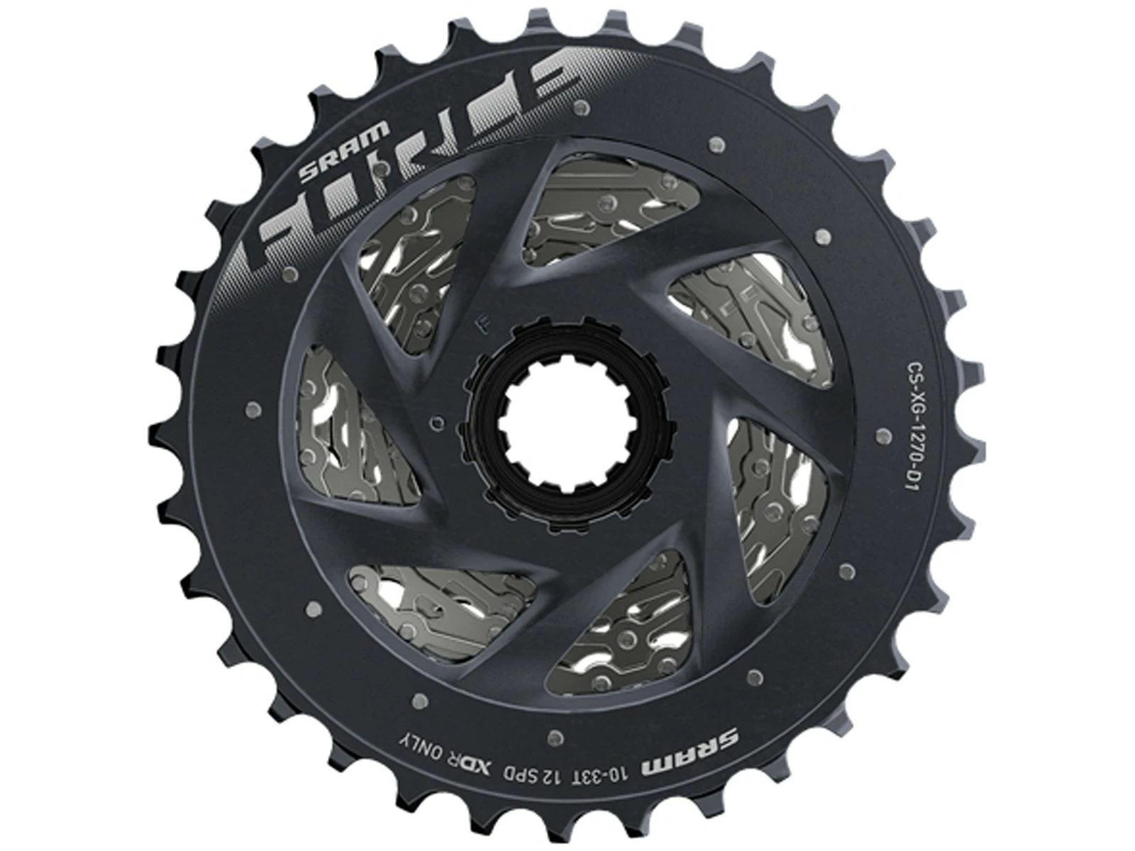 SRAM Force Cassette 12v 10-30 Dents XG-1270 Noir/argent 5 SRAM Force Cassette 12v 10-30 Dents XG-1270 Noir/argent – Image 3